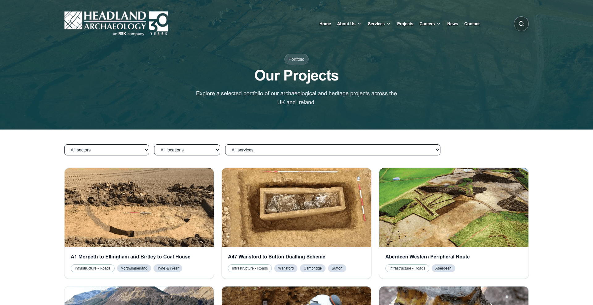 Projects listing